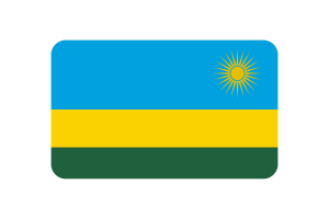 卢旺达国旗三角形圆形