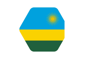 卢旺达国旗矢量插图