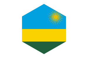 卢旺达国旗六边形