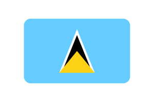 圣卢西亚国旗三角形圆形