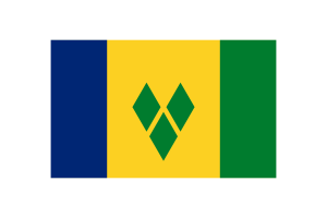 圣文森特和格林纳丁斯国旗三角形矢量插图