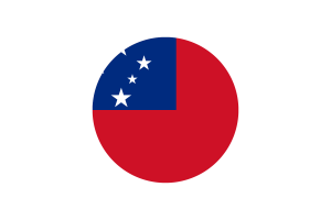 萨摩亚国旗矢量免费下载