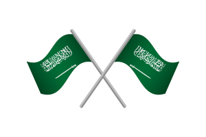 沙特阿拉伯国旗徽章矢量免费