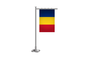 3d 罗马尼亚站立旗