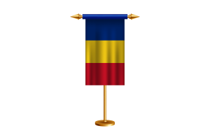罗马尼亚礼仪旗帜矢量免费