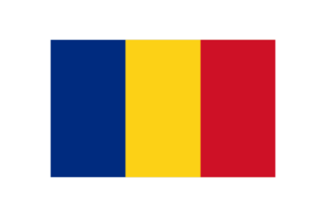 罗马尼亚国旗三角形矢量插图