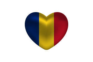 罗马尼亚旗帜心形