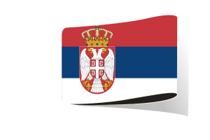 塞尔维亚国旗插图剪贴画