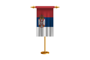 塞尔维亚礼仪旗帜矢量免费