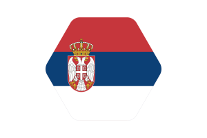 塞尔维亚国旗矢量插图