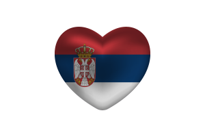 塞尔维亚旗帜心形