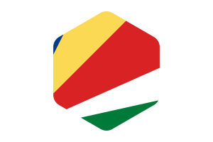塞舌尔国旗圆形六边形