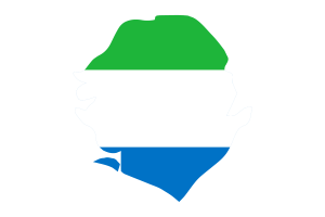 塞拉利昂地图与国旗