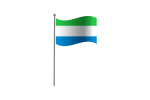 挥舞着塞拉利昂国旗