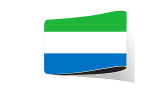 塞拉利昂国旗插图剪贴画