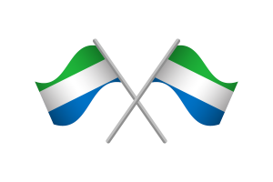 塞拉利昂国旗徽章矢量免费