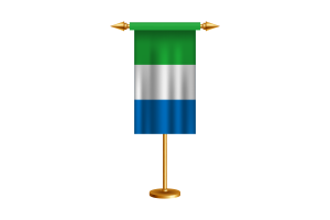 塞拉利昂礼仪旗帜矢量免费