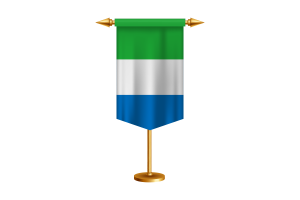 塞拉利昂国旗插图与立场