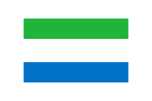 塞拉利昂国旗三角形矢量插图