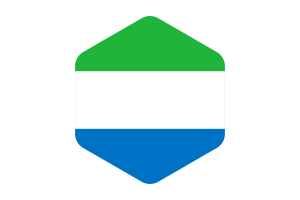 塞拉利昂国旗圆形六边形