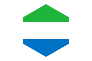塞拉利昂国旗六边形