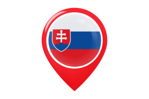 斯洛伐克国旗地图图钉图标