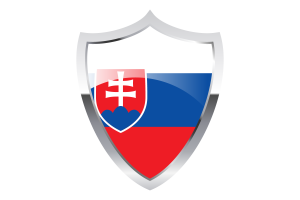 斯洛伐克国旗与中世纪加热器盾牌