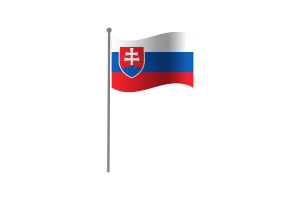 挥舞着斯洛伐克国旗
