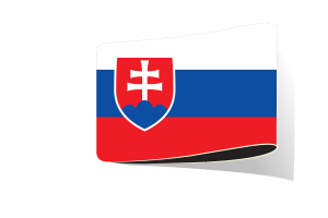 斯洛伐克国旗插图剪贴画