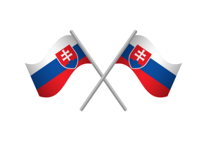 斯洛伐克国旗徽章矢量免费