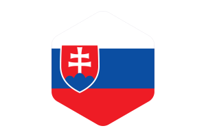 斯洛伐克国旗圆形六边形