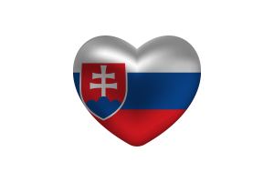 斯洛伐克旗帜心形