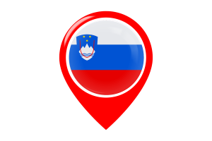 斯洛文尼亚国旗地图图钉图标