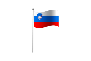 挥舞着斯洛文尼亚国旗