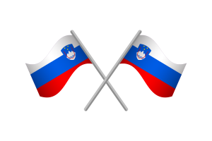斯洛文尼亚国旗徽章矢量免费