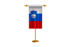 斯洛文尼亚礼仪旗帜矢量免费