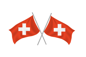 瑞士挥舞友谊旗帜