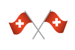 瑞士国旗徽章矢量免费