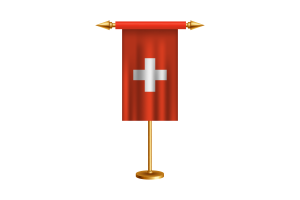瑞士礼仪旗帜矢量免费