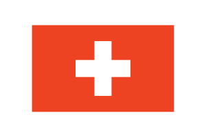 瑞士国旗三角形矢量插图