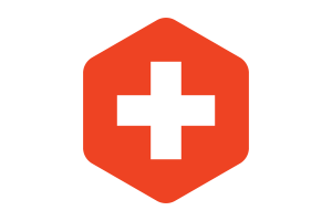 瑞士国旗圆形六边形