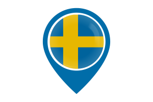 瑞典国旗地图图钉图标