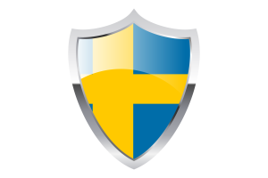 瑞典国旗与中世纪加热器盾牌