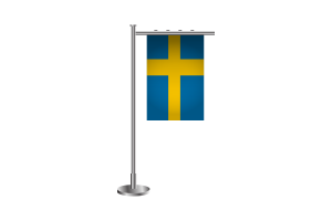 3d 瑞典站立旗
