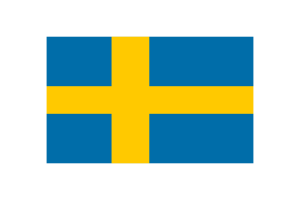 瑞典国旗三角形矢量插图