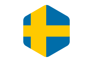 瑞典国旗圆形六边形