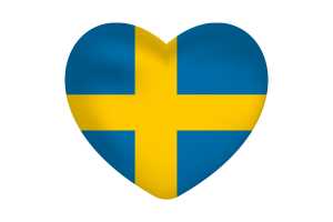 瑞典旗帜心形