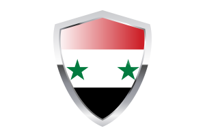 叙利亚国旗与尖三角形盾牌
