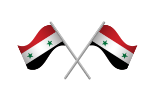 叙利亚国旗标志矢量免费