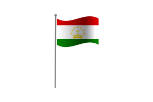 挥舞着塔吉克斯坦国旗